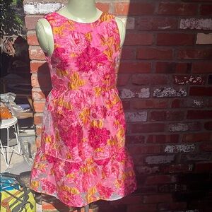TCEC Floral Pink Textured Dress size Small